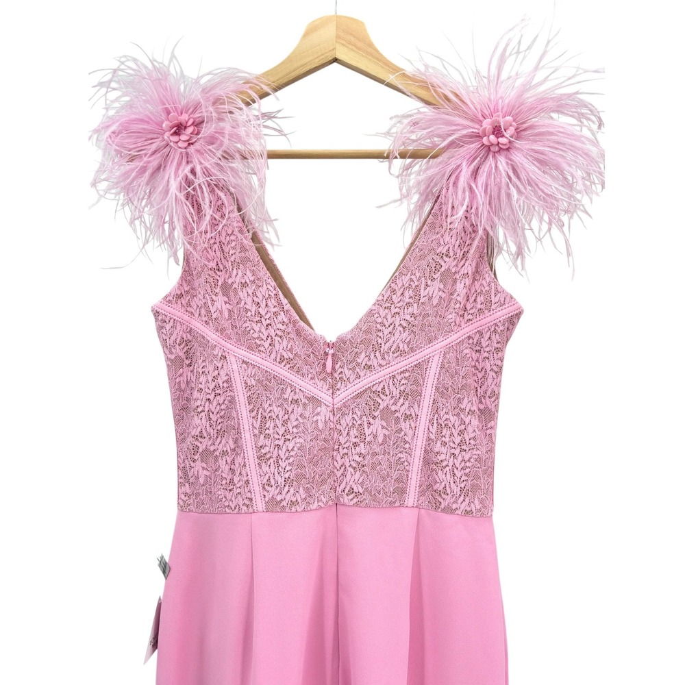 NWT Nadine Merabi Pink Annabelle Sleeveless Lace Jumpsuit - Size 6 - Picture 13 of 14